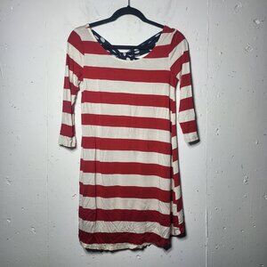 12pm by Mon Ami Womens‎ Quarter Sleeve Striped Dress Size Small Bow Americana